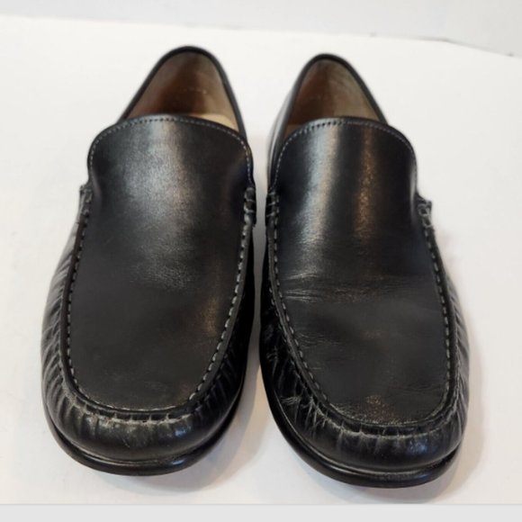 Ecco Moc Toe Driving Loafers Leather Slip On Shoes main image 6
